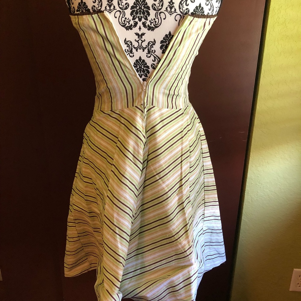 Strapless, striped sundress